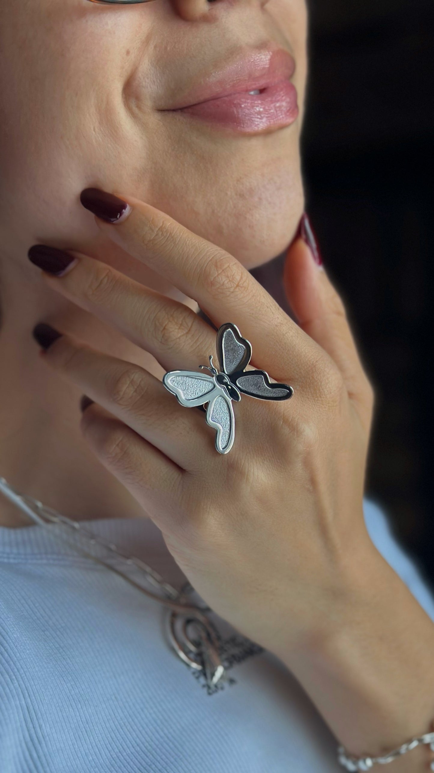 Anillo “Mariposa Monarca” - Talla G