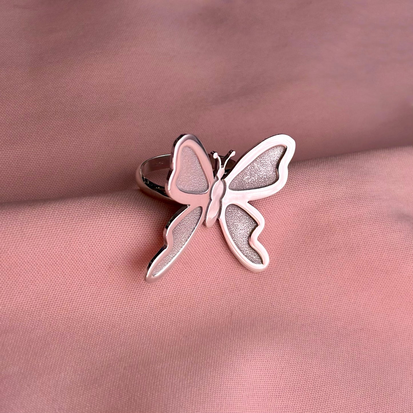 Anillo “Mariposa Monarca” - Talla G