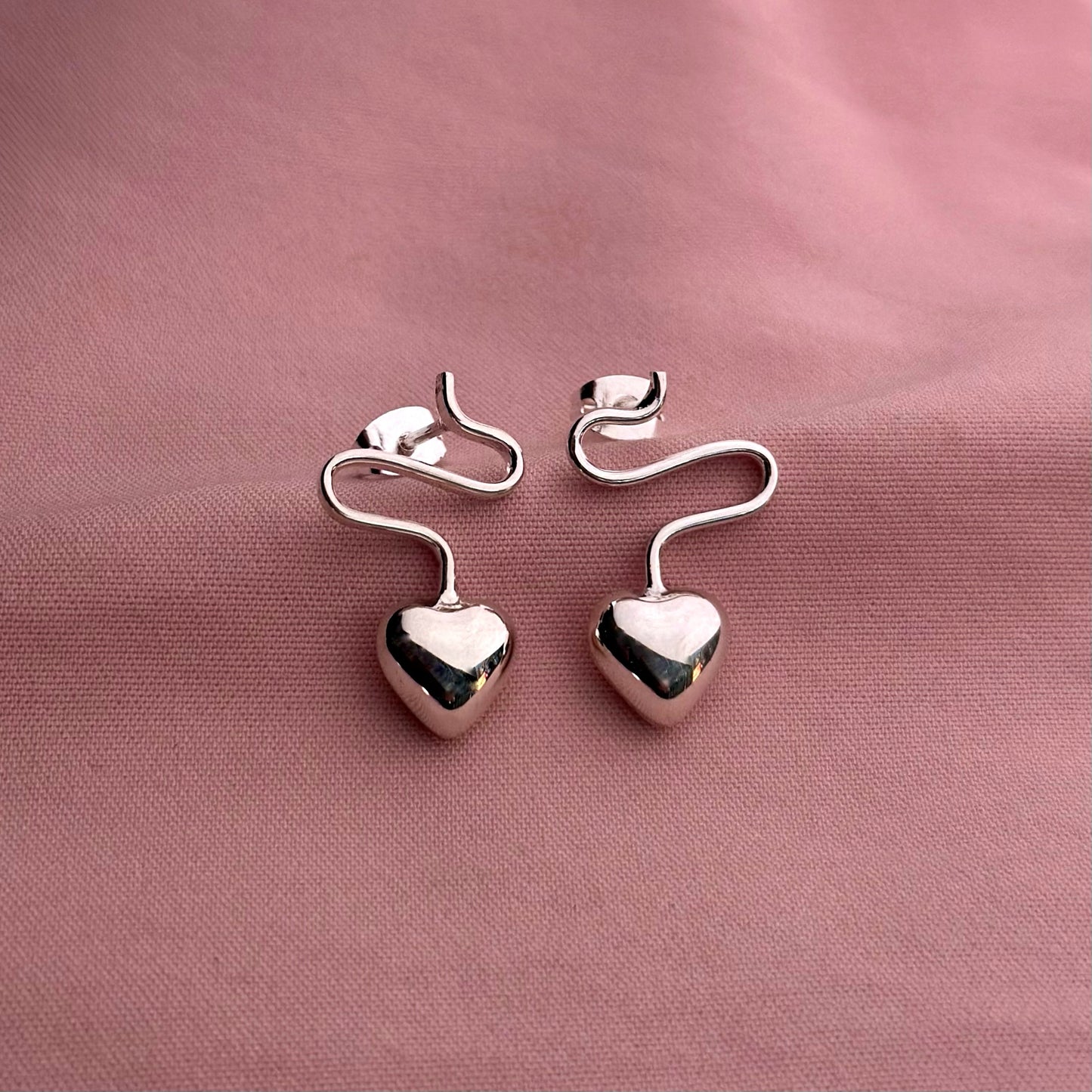 Aretes "Zig Zag" - Corazón