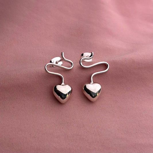 Aretes "Zig Zag" - Corazón