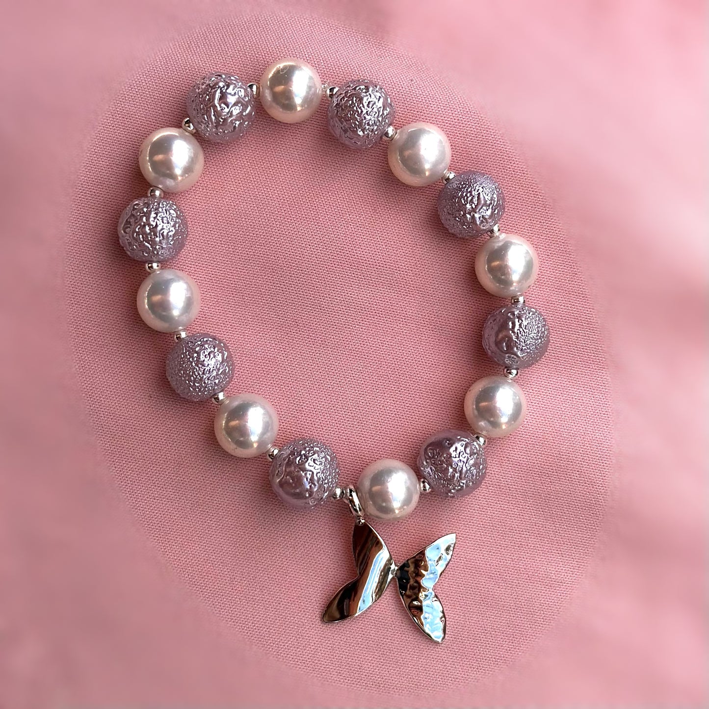 Pulsera "Mariposa Eya´s" Perla - Varias Opciones