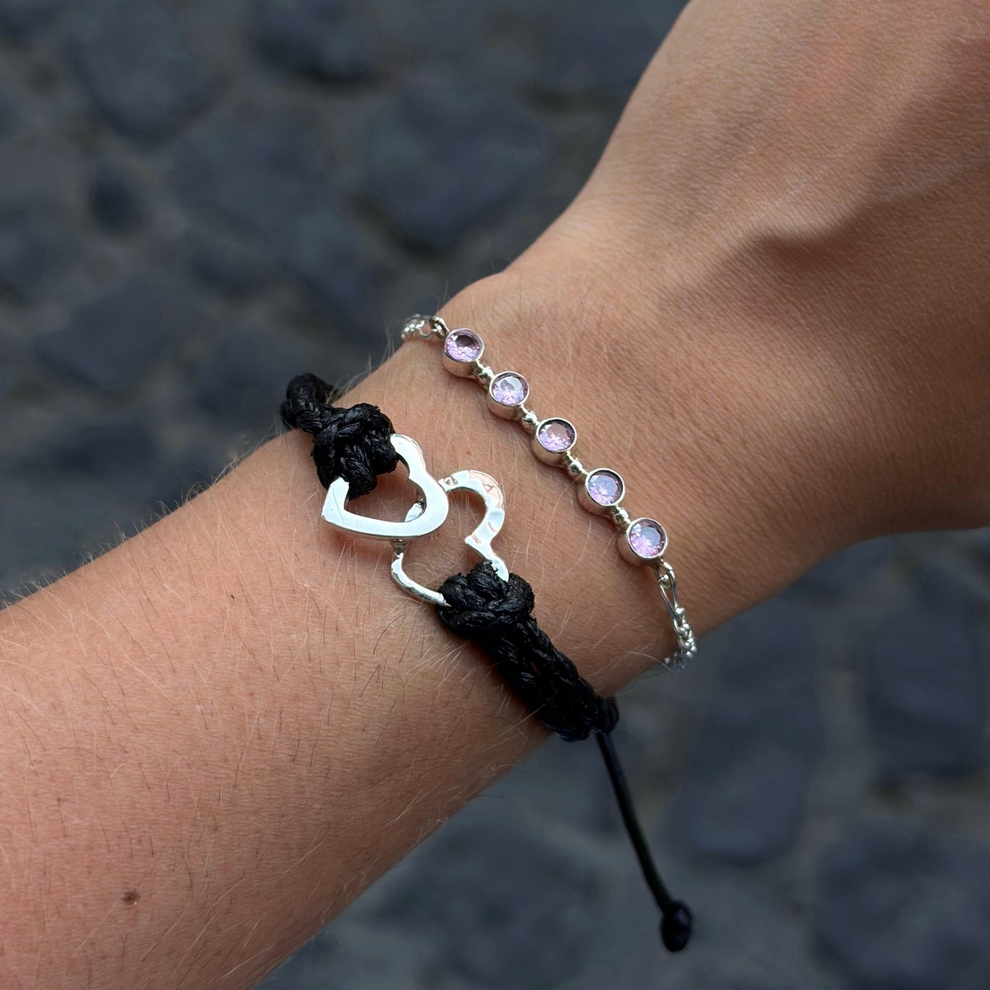 Pulsera "Corazón Eya's" Doble / Piel - Varias Opciones