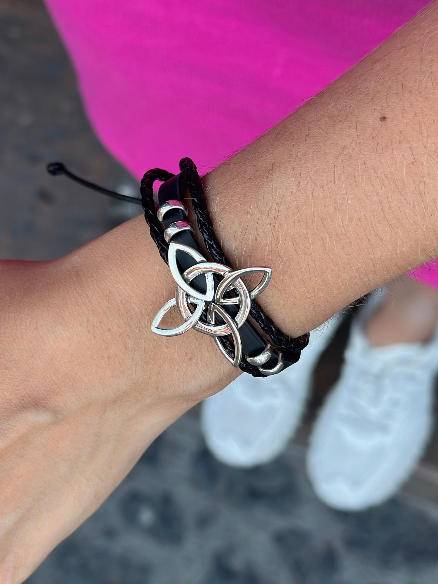 Pulsera "Huay" Piel - Nudo de Bruja