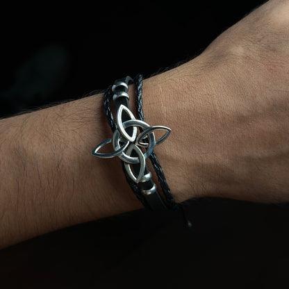 Pulsera "Huay" Piel - Nudo de Bruja