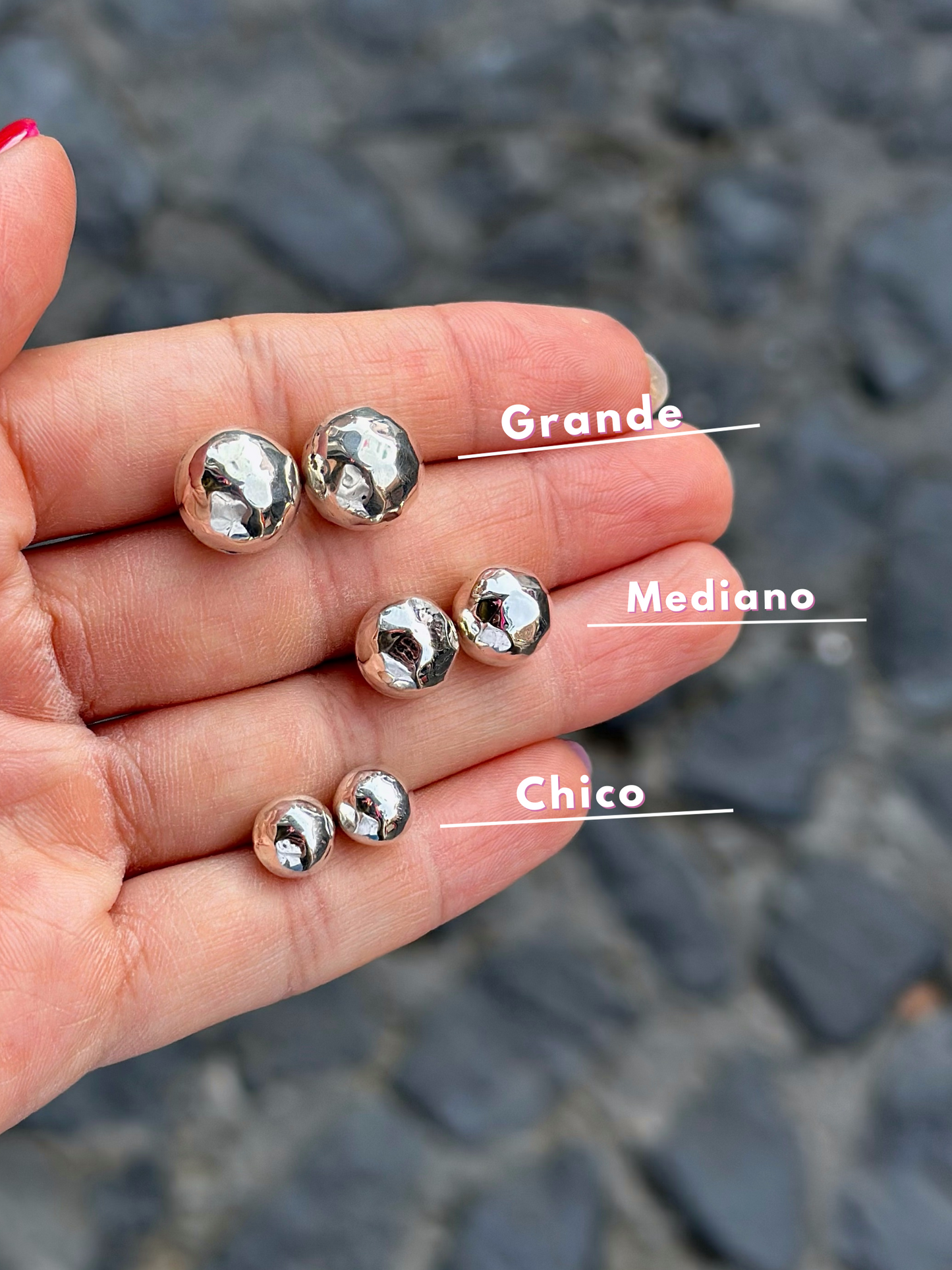 Aretes "Tlachco" Martillados  - Varias Opciones